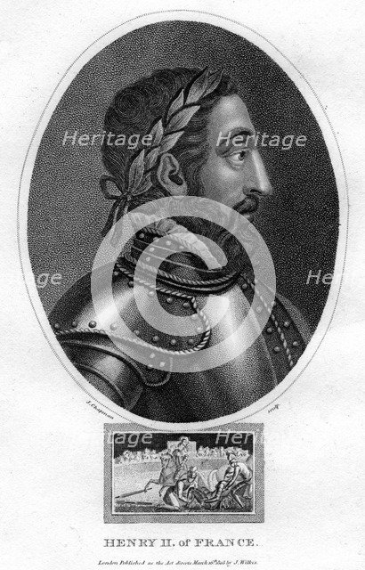 Henry II, King of France, (1805).Artist: J Chapman