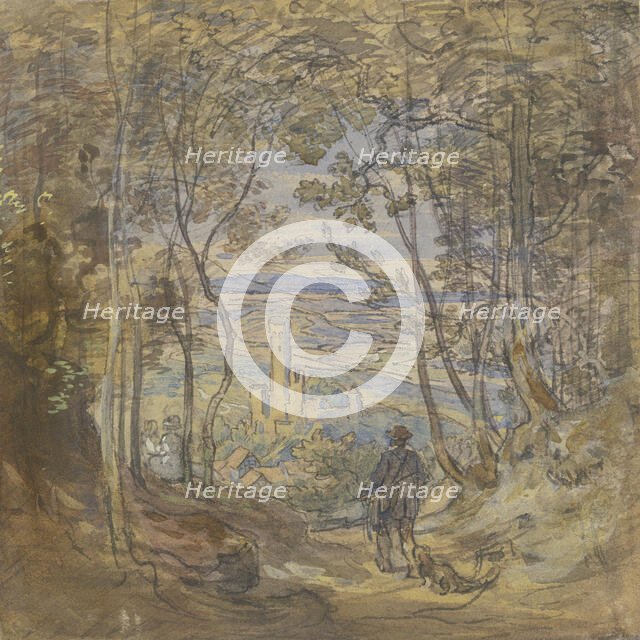 View from the forest of Eppstein, c1850-1905. Creator: Anton Burger.