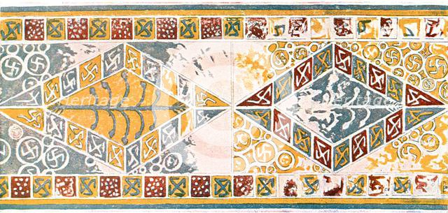 Frieze in the church at Saint-Pierre-de-Clages, Switzerland, (1928). Creator: Unknown.