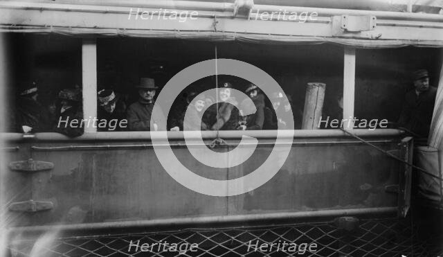 Misses McAdoo, Britton, et. al. on "Lusitania", between c1910 and c1915. Creator: Bain News Service.