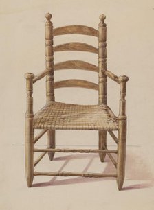 Ladder Back Chair, 1935/1942. Creator: Unknown.