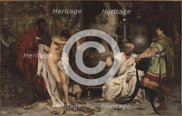 Hard Decision - The Girl or the Vase?, 1887. Creator: Siemiradzki, Henryk (1843-1902).