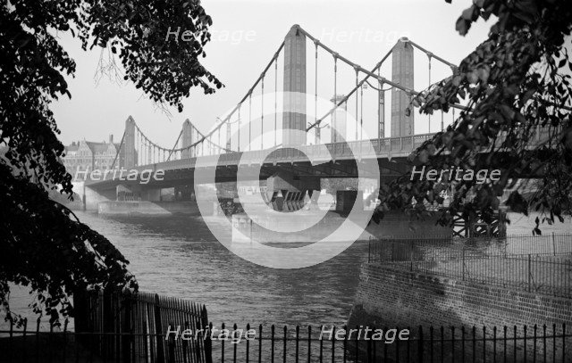 Chelsea Bridge from Battersea Park, London, c1945-c1965. Artist: SW Rawlings