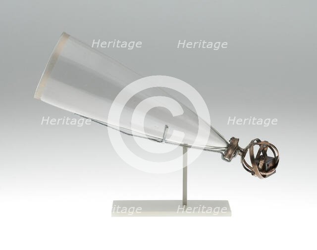 Stirrup Glass (Sturzglas) with Silver Armilary Sphere Incorporating Dice, Antwerp, 1590/1600. Creator: Unknown.