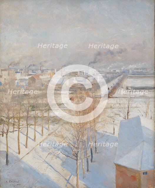 Paris in Snow, 1887. Creator: Albert Edelfelt.