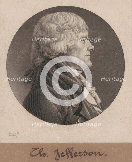 Thomas Jefferson, 1804. Creator: Charles Balthazar Julien Févret de Saint-Mémin.