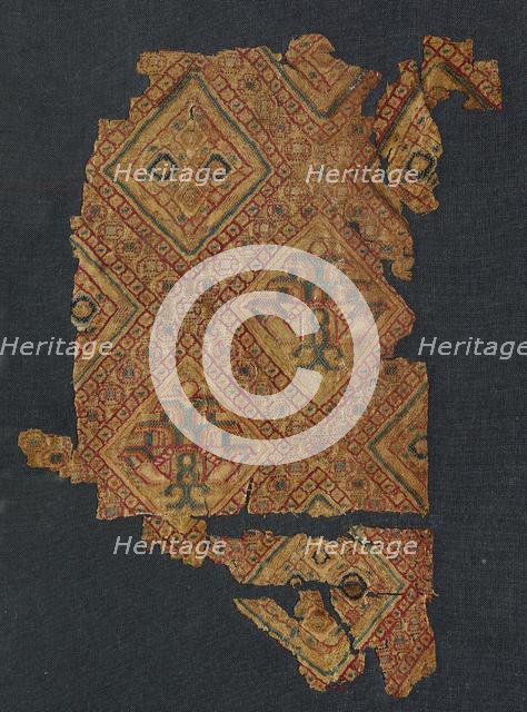 Fragment with jewel-like silk, 800s. Creator: Unknown.