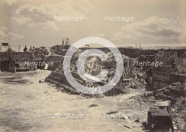 Interior View of Fort Sumpter, 1860s. Creator: George N. Barnard.