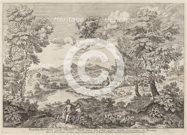 Jupiter in a Landscape, 1696. Creator: Crescenzio Onofri.