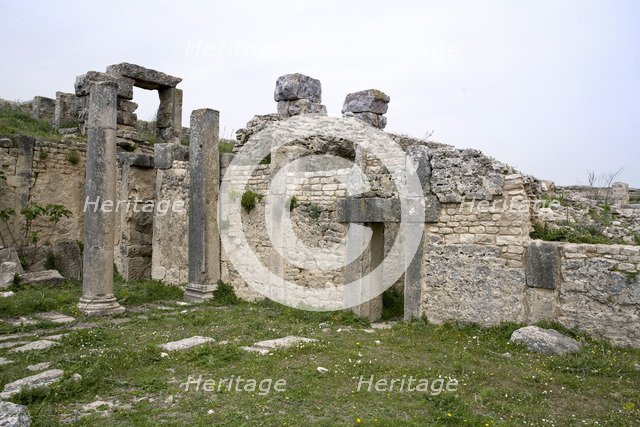 The Temple of Minerva, Dougga (Thugga), Tunisia. Artist: Samuel Magal