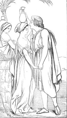 Jacob and Rachel - fresco by Mr. Cope, 1844. Creator: Unknown.