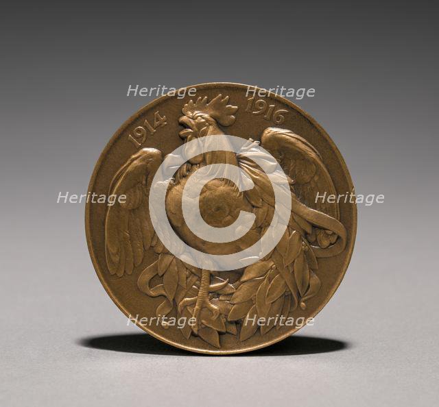 Medal (reverse), 1914-1916. Creator: Auguste Dujardin (French, 1847-1918).