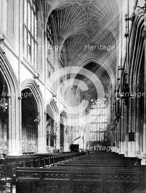 Interior, Bath Abbey, Somerset, 1924-1926.Artist: Humphrey Joel