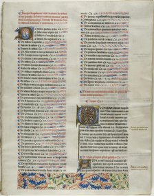 Folio One from Burchard of Sion's De locis ac mirabilibus mundi, or an Illuminated Geog..., c. 1460. Creator: Burchard of Mount Sion.