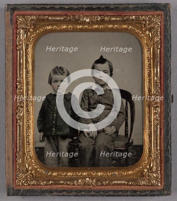 Portrait of Two Boys, about 1860. Creator: Unknown.