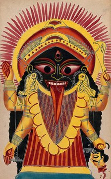Kali holding a demon's head. Creator: Unknown.