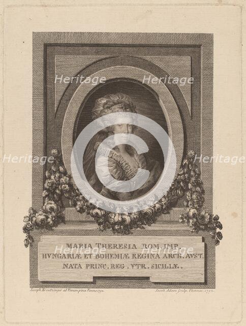 Marie-Thérèse, Holy Roman Empress, 1792. Creator: Jacob Adam.