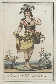 Costumes de Différents Pays, 'Femme de l'Isle d'Amboine', c1797. Creators: Jacques Grasset de Saint-Sauveur, LF Labrousse.