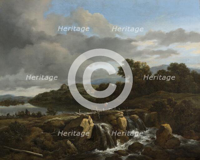 Landscape with Cascade, about 1670-1675. Creator: Jacob van Ruisdael.
