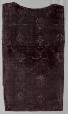 Velvet with Pomegranate Pattern, 1400s. Creator: Unknown.