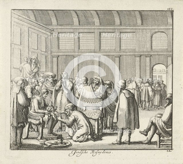 Jewish circumcision. Artist: Luyken, Jan (Johannes) (1649-1712)