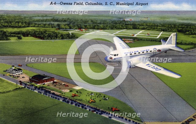 Owens Field, South Carolina Municipal Airport, Columbia, South Carolina, USA, 1940. Artist: Unknown