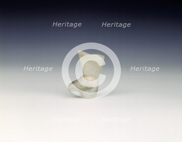 Jade miniature ibex's head rhyton, Northern Song dynasty, China, probably 11th century. Artist: Unknown