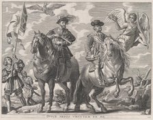 Plate 20: Charles V and Ferdinand on Horseback; from Guillielmus Becanus's 'Serenissimi Pr..., 1636. Creator: Pieter de Jode II.