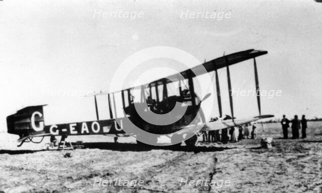 Aircraft in which Sir Ross and Sir Keith Smith flew from England to Australia in 1919. Creator: Unknown.