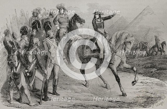 Napoleonic Wars: French Invasion of Egypt, (1798-1801), Battle of the Pyramids, (July 1798), 1879. Creator: Unknown.