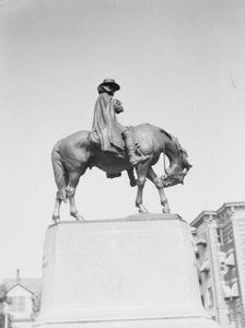 Francis Asbury - Equestrian statues in Washington, D.C., between 1911 and 1942. Creator: Arnold Genthe.