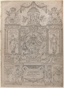 Title Page and Dedication for the "Compendiosa totius Anatomiae delineatio", 1545. Creator: Thomas Geminus.