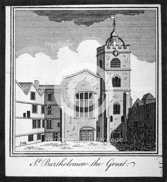 View of the Church of St Bartholomew-the-Great, Smithfield, City of London, 1770. Artist: Anon