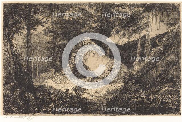 Les roches blanches (White Rocks), published 1849. Creator: Eugene Blery.