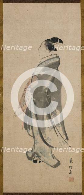 Young man, Edo period, ca. 1795-1798. Creator: Hokusai.