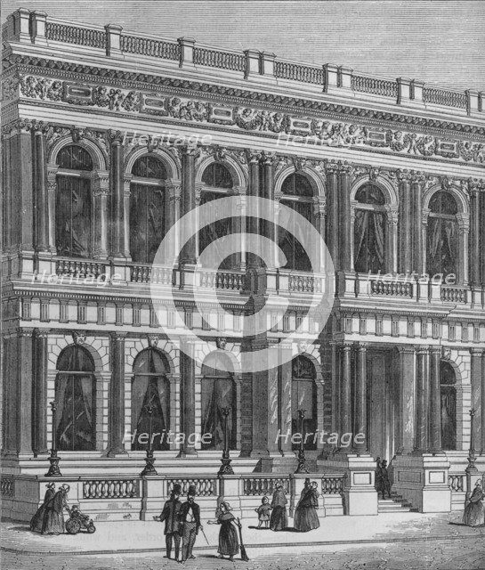 Entrance to the Carlton Club, Westminster, London, c1875 (1878). Artist: Unknown.