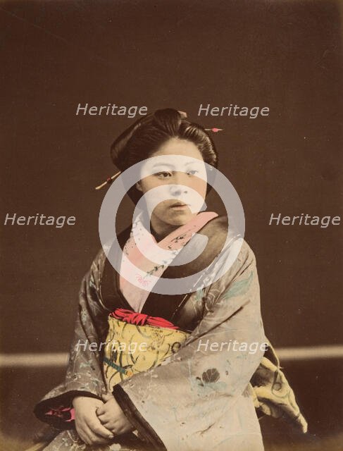 Shin, A Well-known Tea House Girl in Yokohama, 1870s. Creator: Unknown.