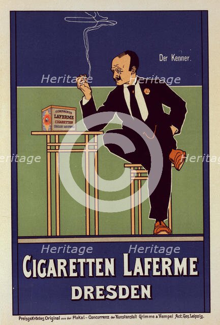 Affiche allemande pour les "Cigarettes Laferme", c1898. Creator: Fritz Rehm.