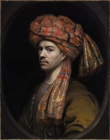 Self-portrait with turban. Creator: Vaillant, Wallerant (1623-1677).