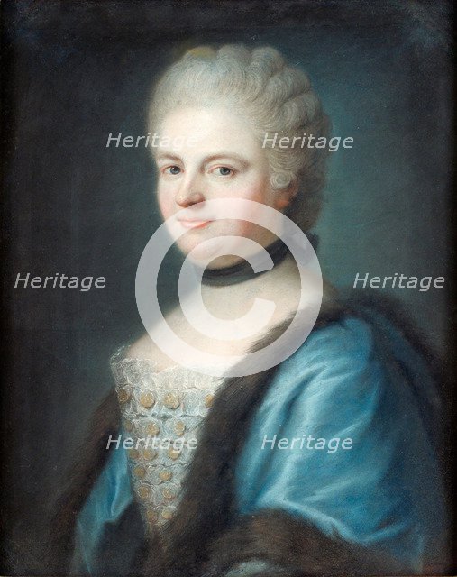 Portrait of Marie Leszczynska, Queen of France (1703-1768). Artist: Frey, Franz Bernhard (1716-1806)