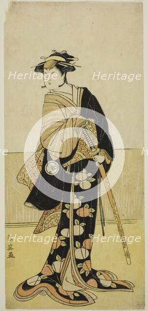 The Actor Iwai Hanshiro IV as Tonase (?) in the Play Kanadehon Chushingura (?)..., c. 1787. Creator: Katsukawa Shun'ei.