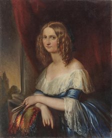 Duchess Helene of Württemberg (1807-1880), Princess of Hohenlohe-Langenburg, 1844. Creator: Solomé, Anton (active ca 1835-1845).