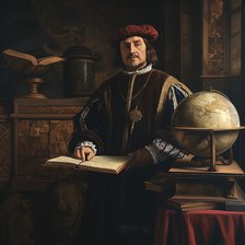 AI IMAGE - Portrait of Christopher Columbus, 1490s, (2023). Creator: Heritage Images.
