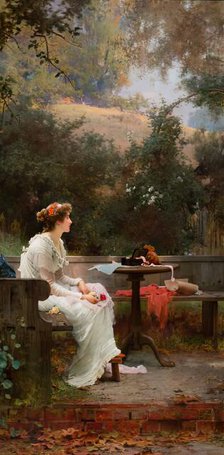 Welcome Footsteps, 1898. Creator: Marcus Stone.