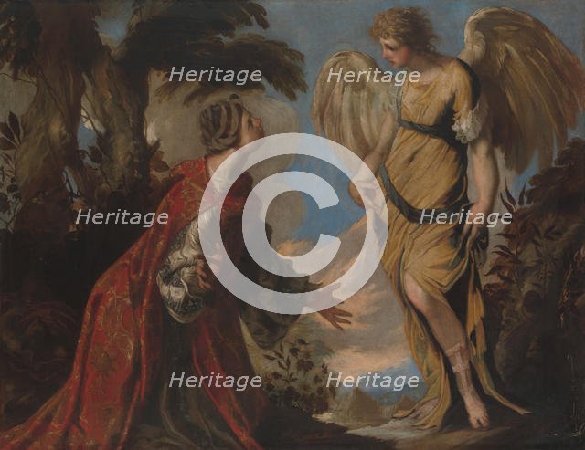 Hagar and the Angel, ca. 1657. Creator: Francesco Maffei.