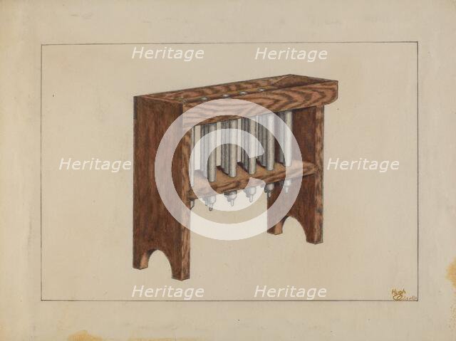 Candle Mold, c. 1936. Creator: Hugh Clarke.