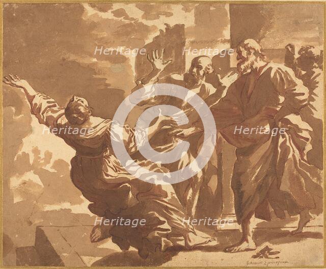 The Death of Sapphira. Creator: Jan de Bisschop.