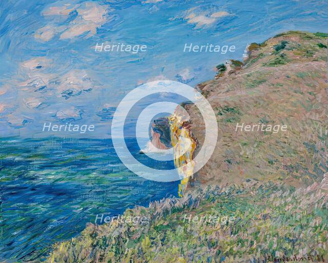 La Falaise à Fécamp, 1881. Creator: Claude Monet.