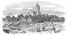 The Late Explosion at Mayence - St. Stephen's Church from the Site of the Powder Magazine, 1857. Creator: Richard Principal Leitch.