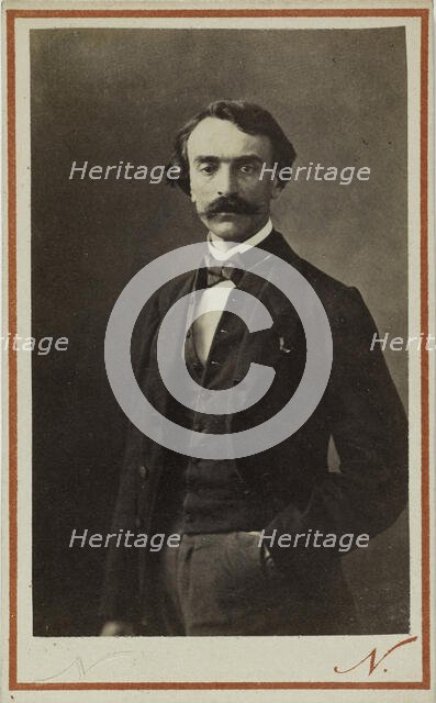 Portrait of Jean-Léon Gérôme (1824-1904), c. 1870. Creator: Photo studio Nadar.